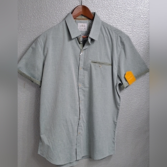 NWT Craft & Flow Button Up Short Sleeve Shirt Size L - Picture 9 of 13